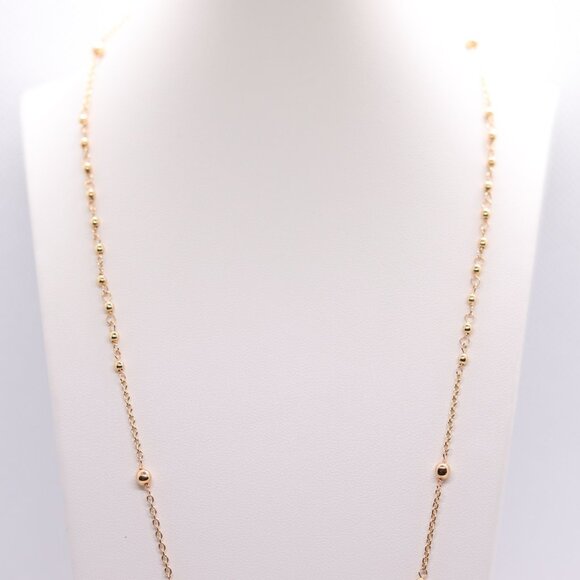 19k Gold Rosary Necklace Portuguese Solid Yellow Gold (800 Purity) -19 inches - Picture 3 of 12